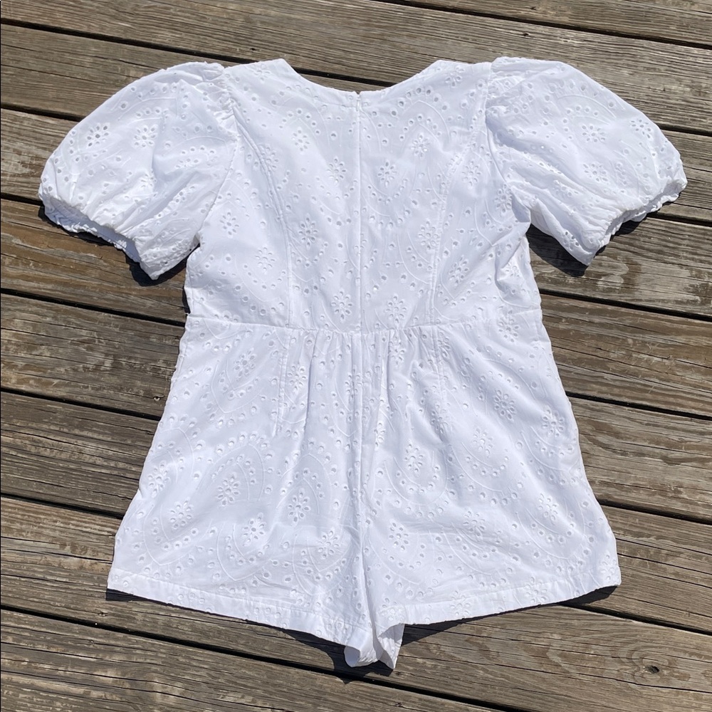 Express White Eyelet Romper - Picture 10 of 16